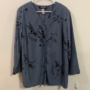 Sag Harbor long sleeve button up - blazer or top? Sz XL, see measurements
